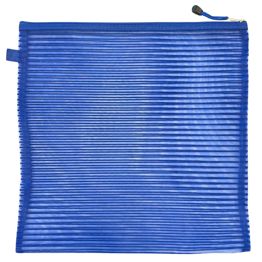 Lg. Square Mesh Zipper Project Bag