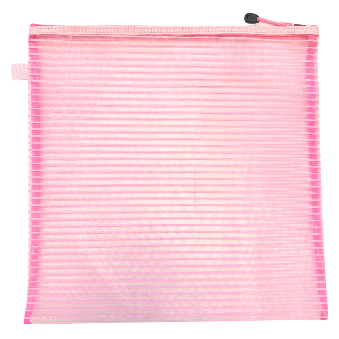 Lg. Square Mesh Zipper Project Bag