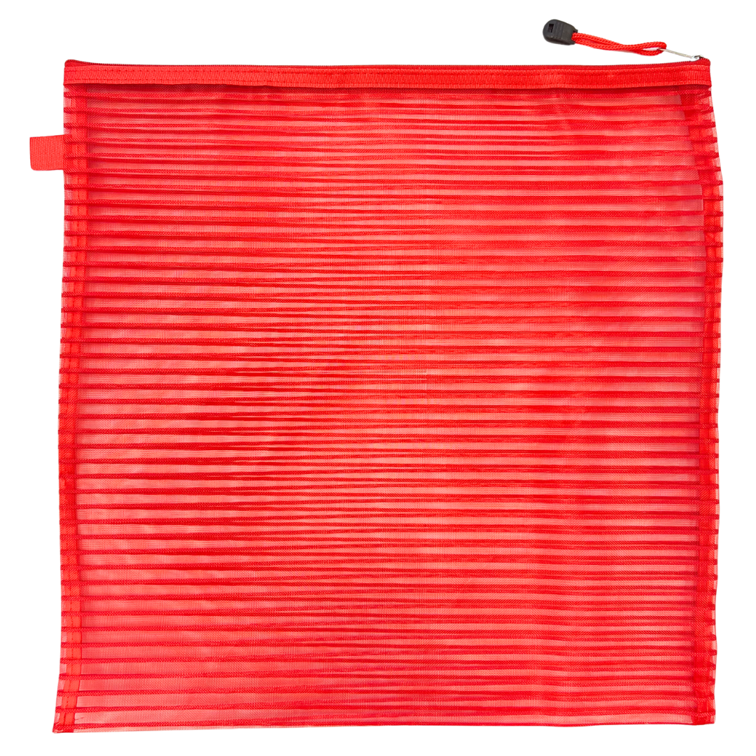 Lg. Square Mesh Zipper Project Bag