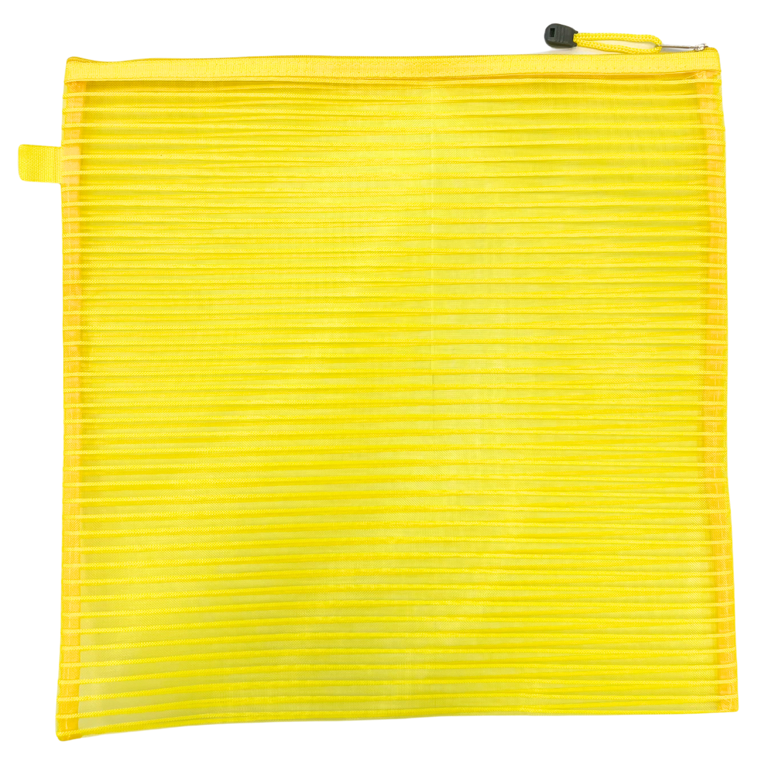 Lg. Square Mesh Zipper Project Bag