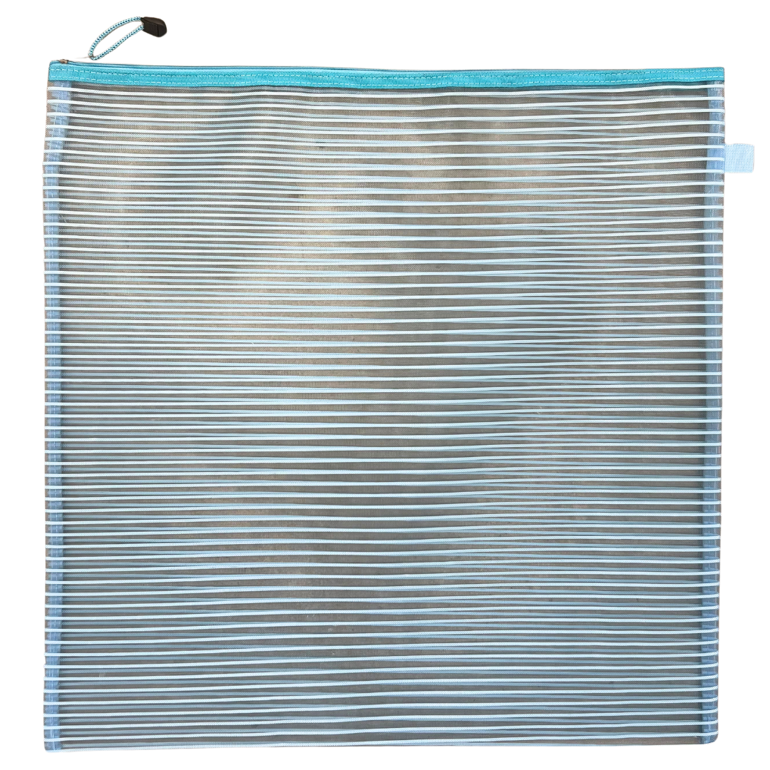 Lg. Square Mesh Zipper Project Bag
