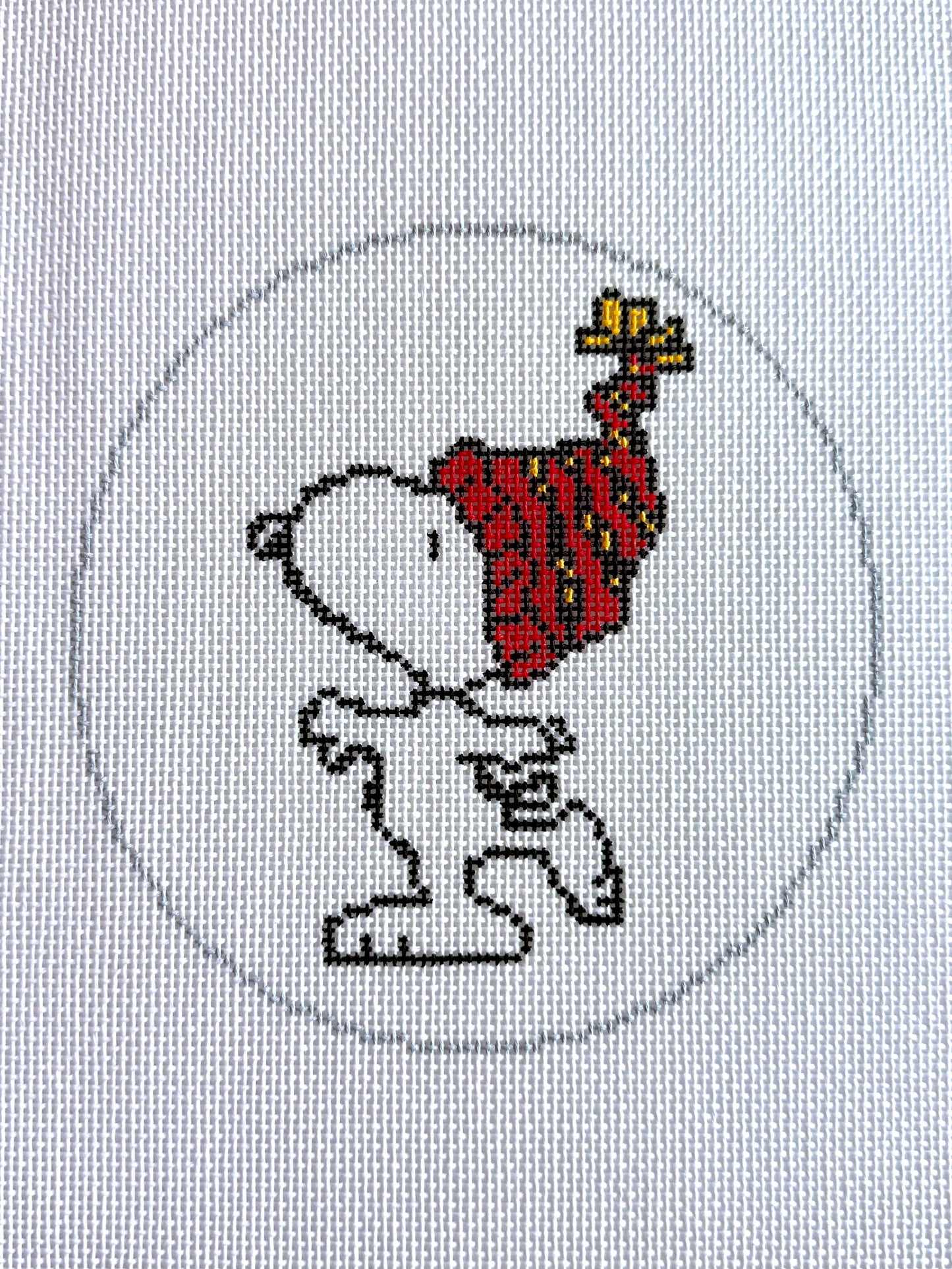 PNTS-WINTER1 - Snoopy in Stocking Cap Canvas