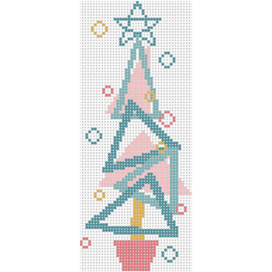 NDK214 - Retro Teal Geometric Tree