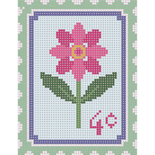 NDK319 - Holiday Stamps - Pink Flower