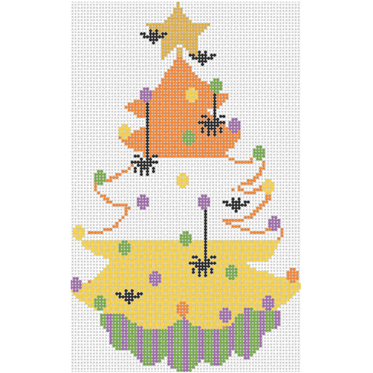 K375 - Vintage Ceramic Tree - Halloween Candy Corn