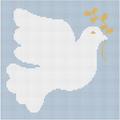 K369 - Dove with Olive Branch - Blue