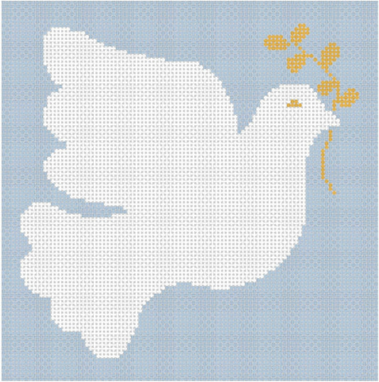 K369 - Dove with Olive Branch - Blue