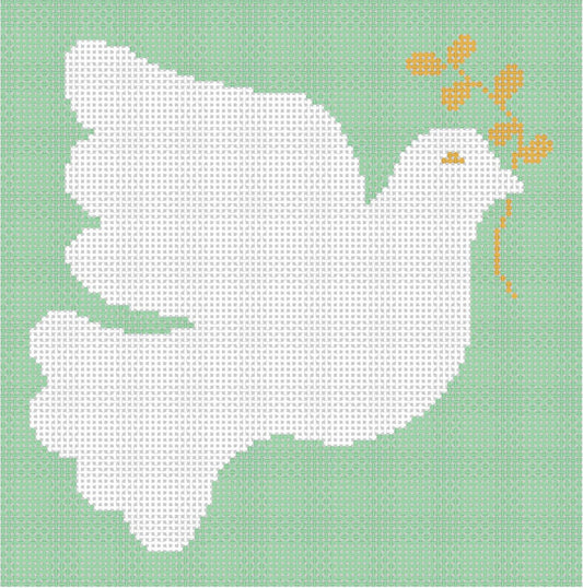 K368 - Dove with Olive Branch - Green