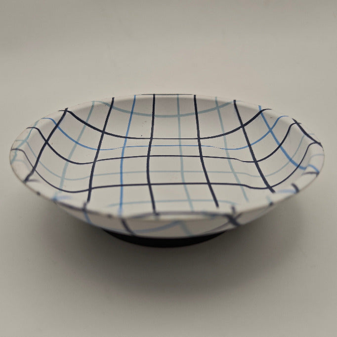 Magnetic Ort Bowl in Blue Geometric pattern