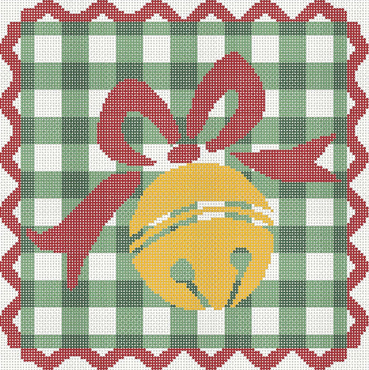 KICH51 Jingle Bell on Green Gingham