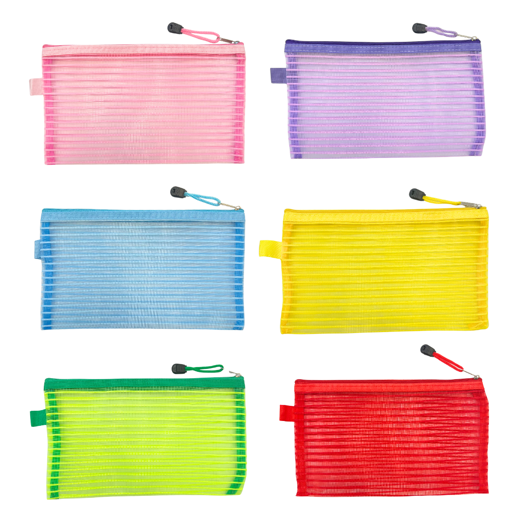 Colorful mesh project bags