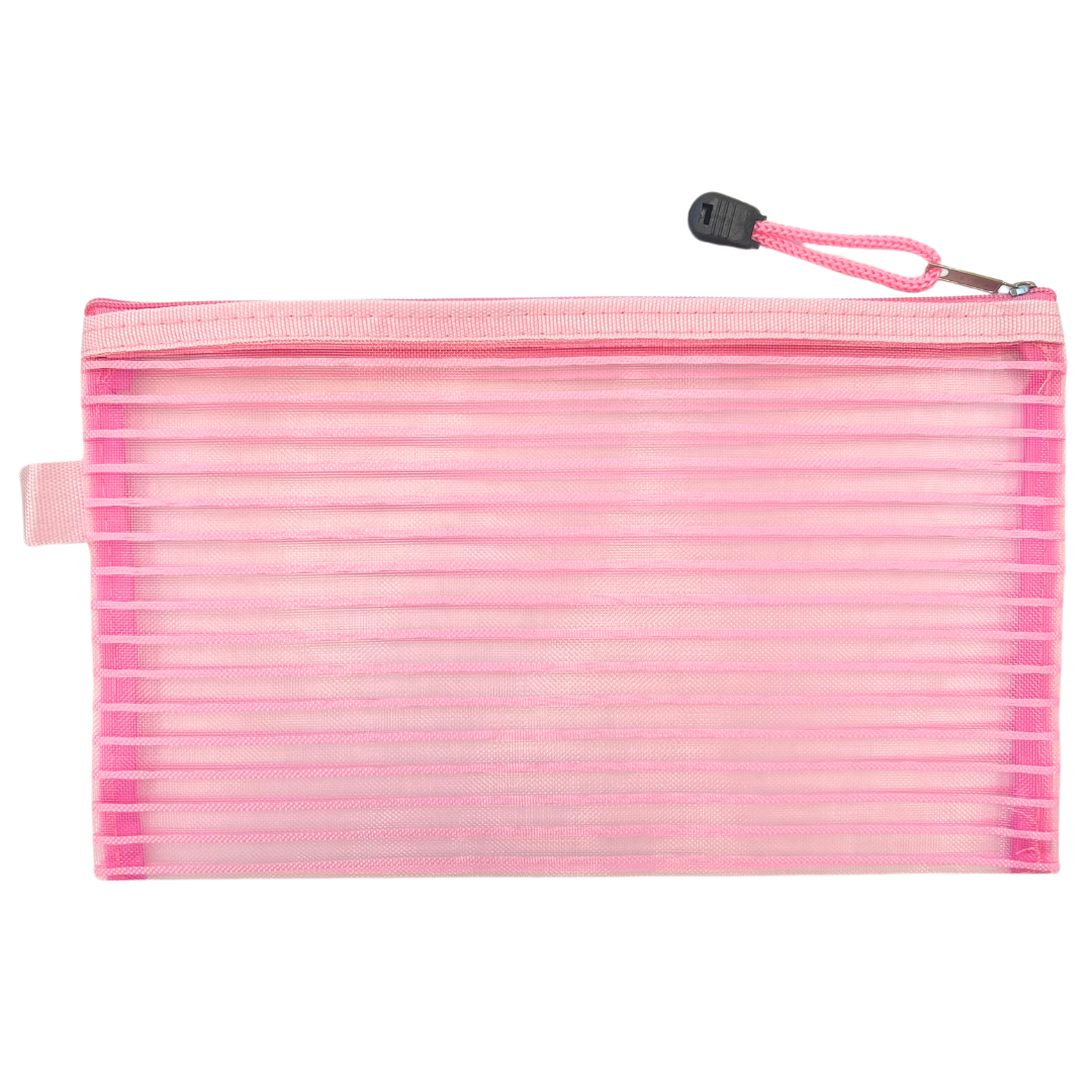 Pink mesh project bag