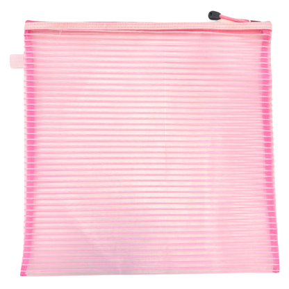 Lg. Square Mesh Zipper Project Bag