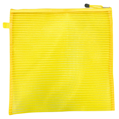 Lg. Square Mesh Zipper Project Bag