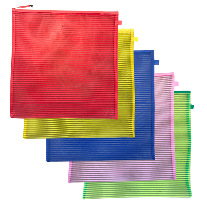 Lg. Square Mesh Zipper Project Bag