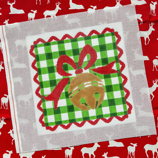 KICH51 Jingle Bell on Green Gingham
