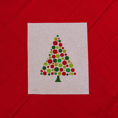 KICH59 - Bauble Dots Green/Red Traditional - Christmas Tree
