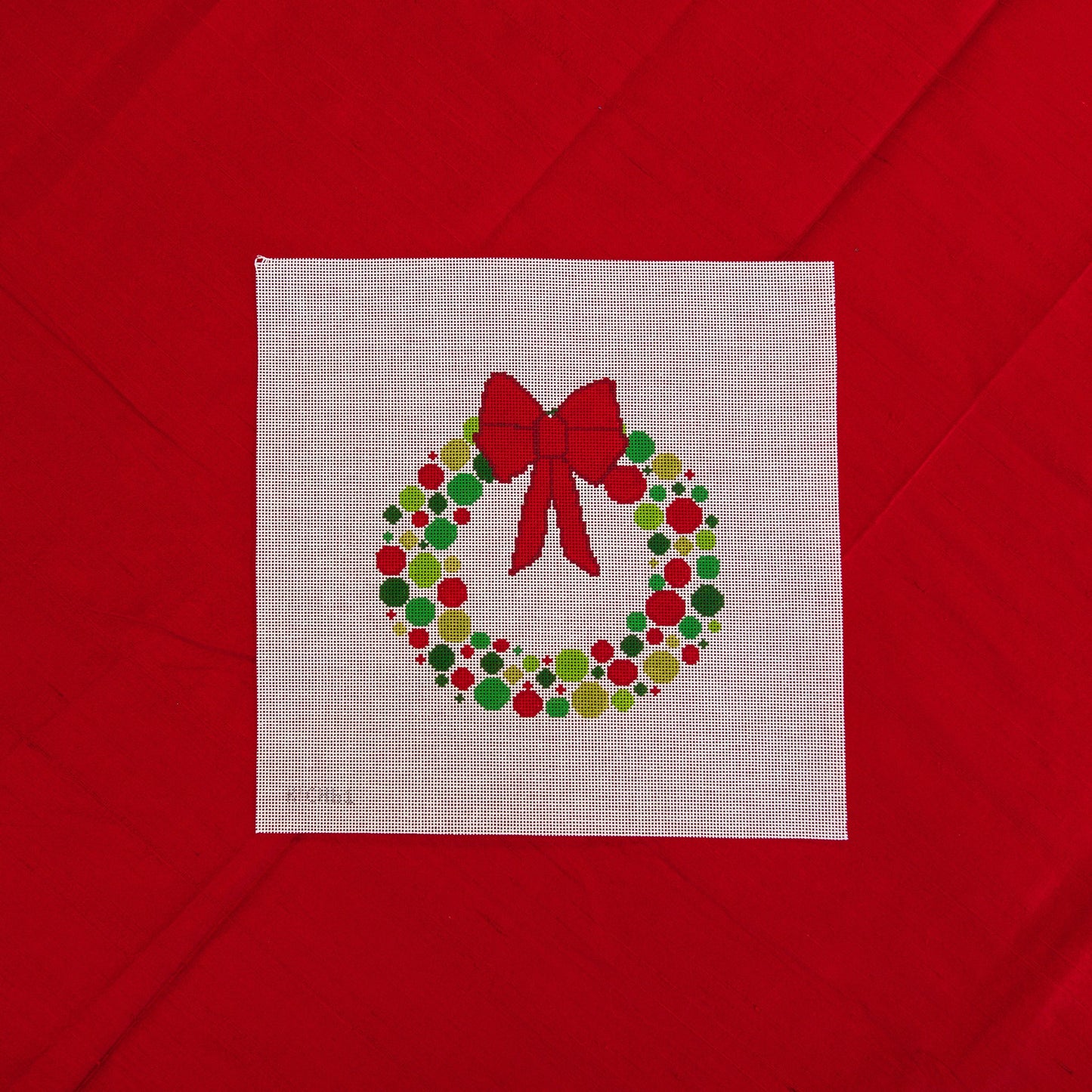 KICH61 - Bauble Dots Green/Red Traditional - Wreath