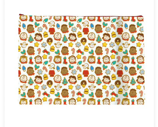 🍪 PEANUTS Gingerbread Cookie – Medium Woven Project Bag