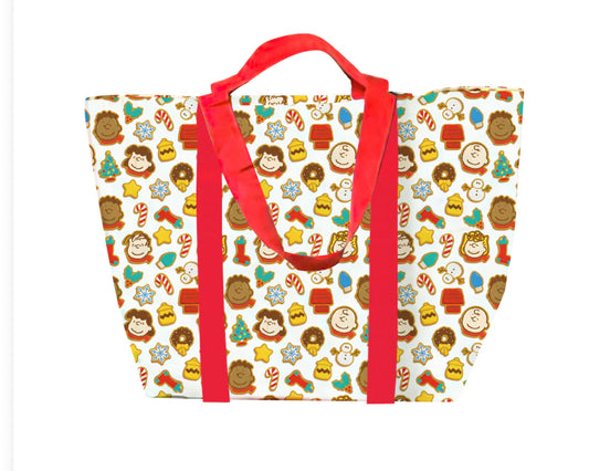 🍪 PEANUTS Gingerbread Cookie – Large Woven Project Bag