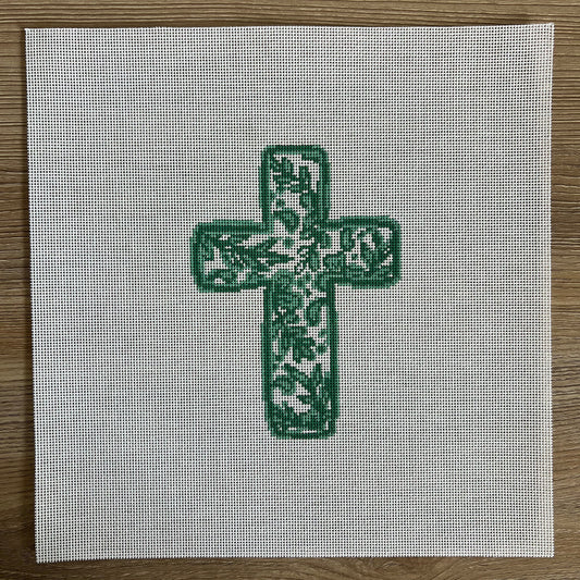 K363 - Chinoiserie Cross - Green