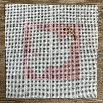 K367 - Dove with Olive Branch - Pink