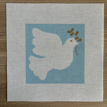 K369 - Dove with Olive Branch - Blue