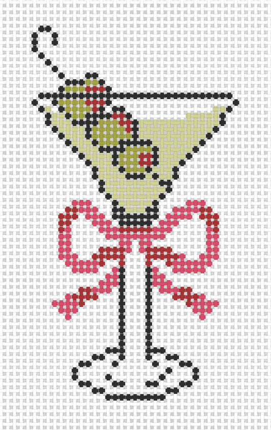 Cocktails- Dirty Martini with Red Bow - ND503