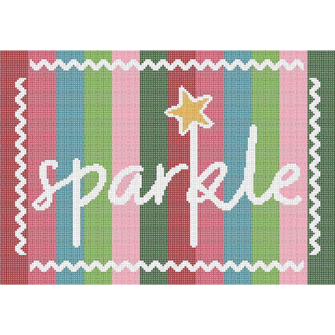 K300 - Sparkle on Stripes - Large Rectangle