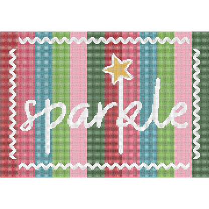 K300 - Sparkle on Stripes - Large Rectangle