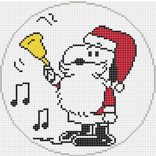 PEANUTS Christmas - Snoopy Santa Ringing the bell